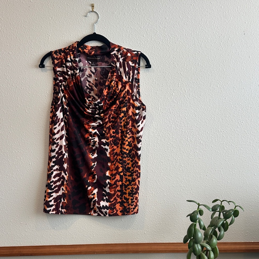 Animal Print Sleeveless Top